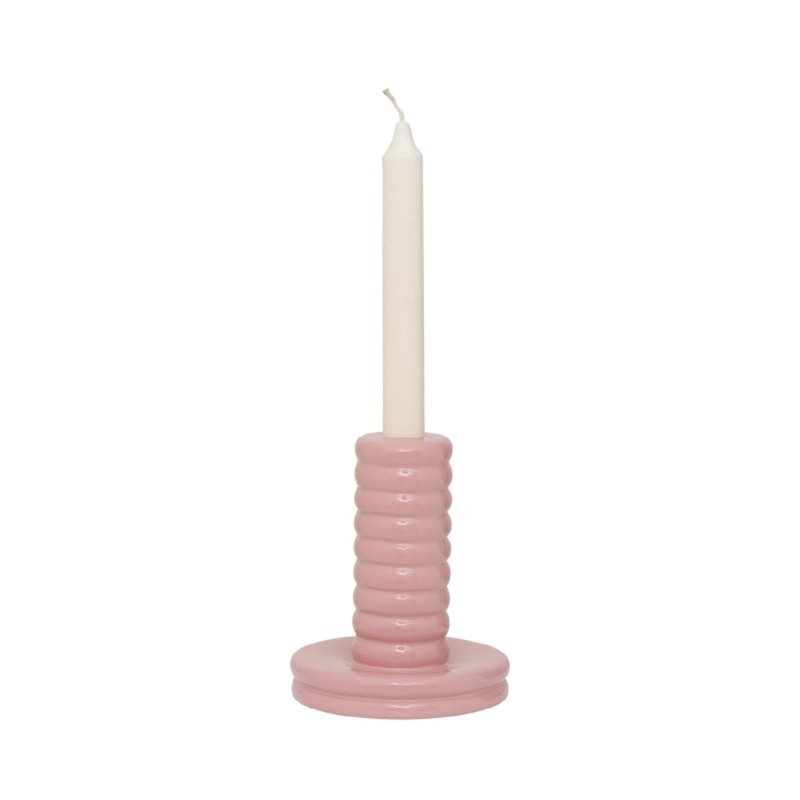 Bougeoir Alfrida Kabelo, rose doux