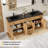 72" Modern Farmhouse Double Sink Bathroom Vanity With Resin Sink Top, Natural Wood Tune, Assembly Required-455080003-455080002