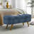 Ottoman Oval Storage Bench,Rubber Wood Legs-639843949