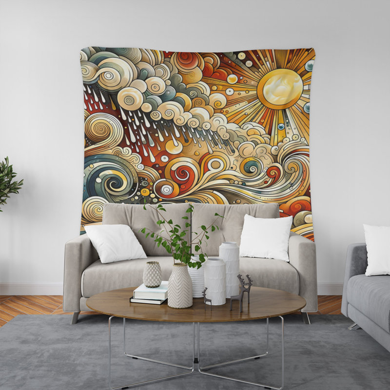 Tapisserie murale, H 80 po x l 68 po x P 0,8 po