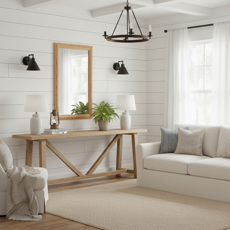 Avery Bleached Oak Mirror, Oak