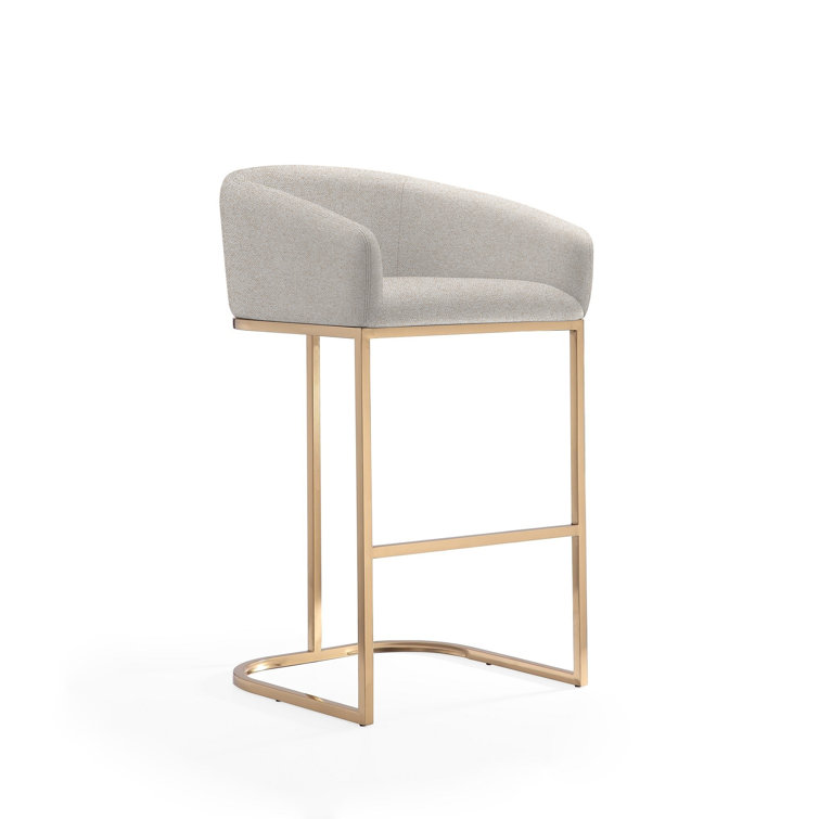 Lioba Upholstered Counter Stool with Metal Frame