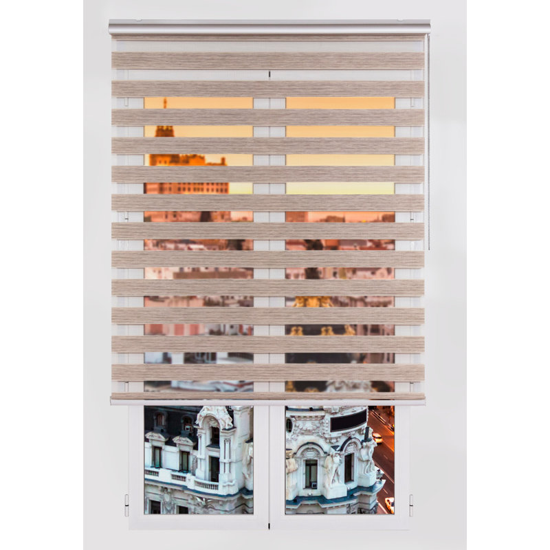Semi Sheer Zebra Shades, Milan Beige, 250 cm L x 120 cm W