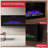 The Twillery Co. 60-Inch Wall Mounted Electric Fireplace - Heater with 3-Color LED Flames, 10 Ember Options, Adjustable Brightness, and Remote-214392184