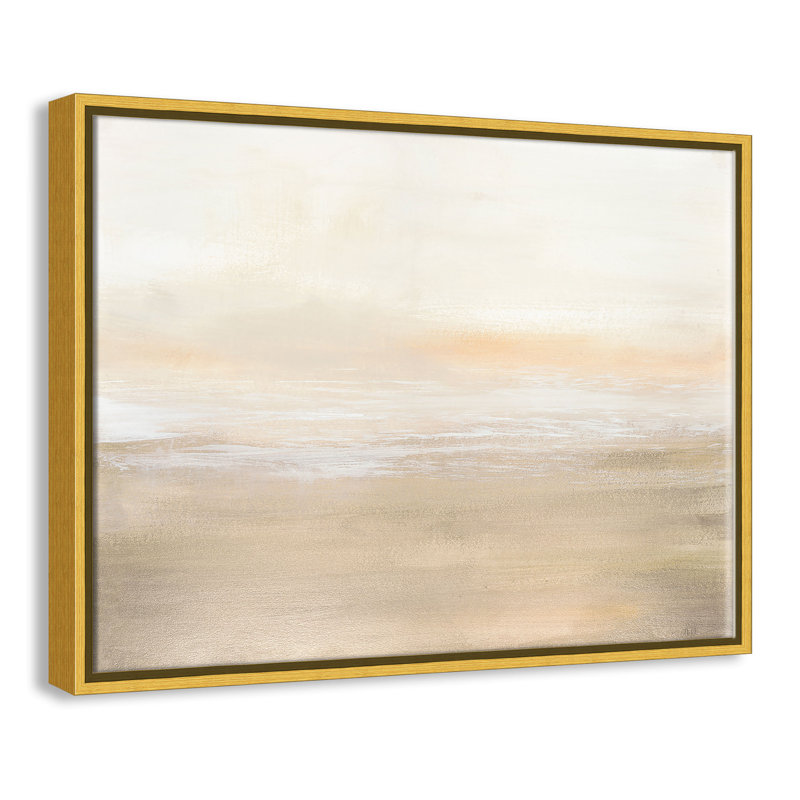Willadeene Morning Calm - cadre flottant, peinture sur toile, Or, H 18 po x l 24 po x P 2 po