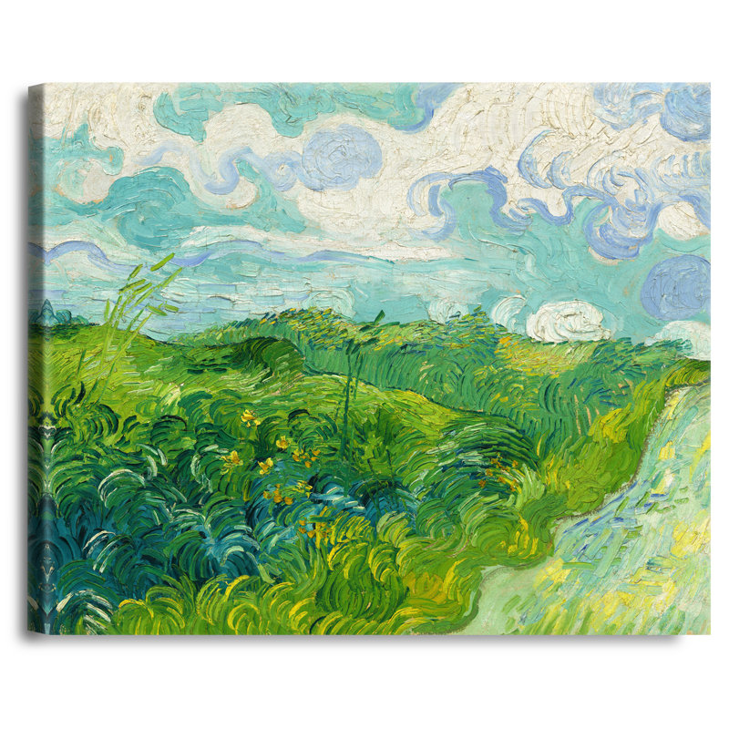 Green Wheat Fields, Auvers par Vincent Van Gogh. Reproduction d'art classique The World, estampe numérique sur toile, 1,5 po