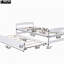 Lit plateforme simple avec lit gigogne simple, blanc