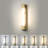 24" Dimmable LED Wall Mounted Sconce With Natural Spanish Marble Shade 5 Colors Adjustable-701834824