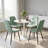 5-piece Mid-century Modern Dining Set, 31.5" Round Dining Table With 4 Linen Upholstered Chairs