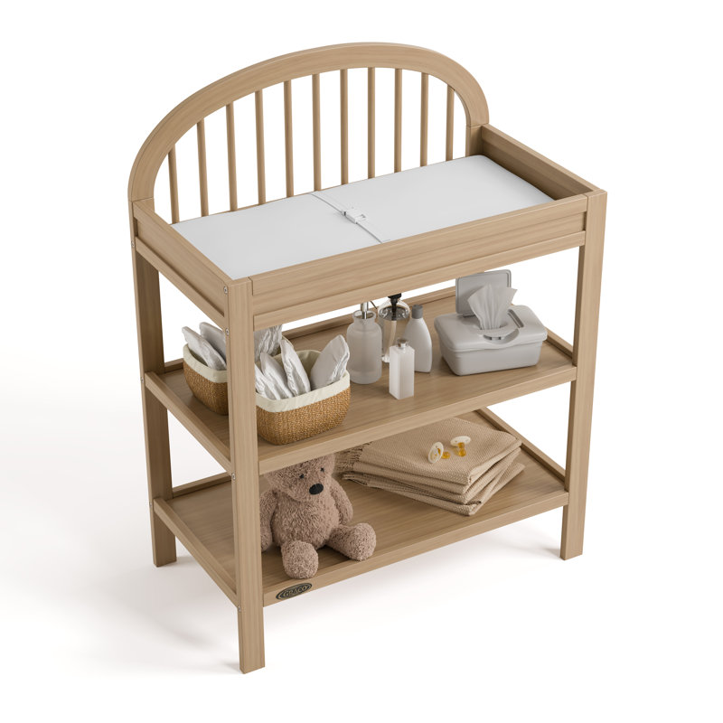 Olivia Changing Table With Pad, Driftwood