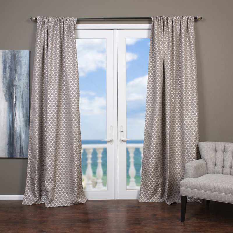 Semi Sheer Curtain Single Panel, Platinum