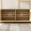 Bibliothèque standard H 75,6 "x l 39,4" Addisyn avec portes en rotin