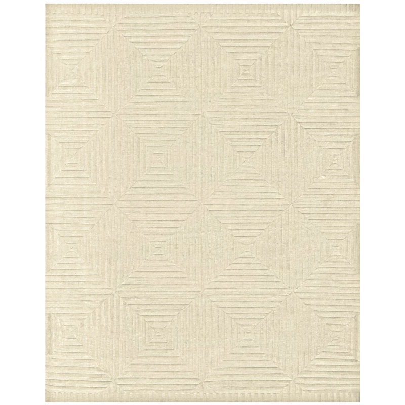 Cade Hand Knotted Wool Geometric Indoor Rug, Rectangle 8'6" x 11'6"