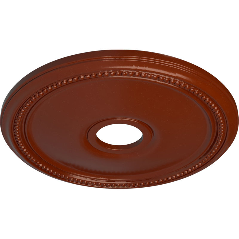 Endurathane Diane Ceiling Medallion, 18"OD x 3 5/8"ID x 1 1/8"P (Fits Canopies up to 5 3/8"), Hand-Painted Firebrick Finish