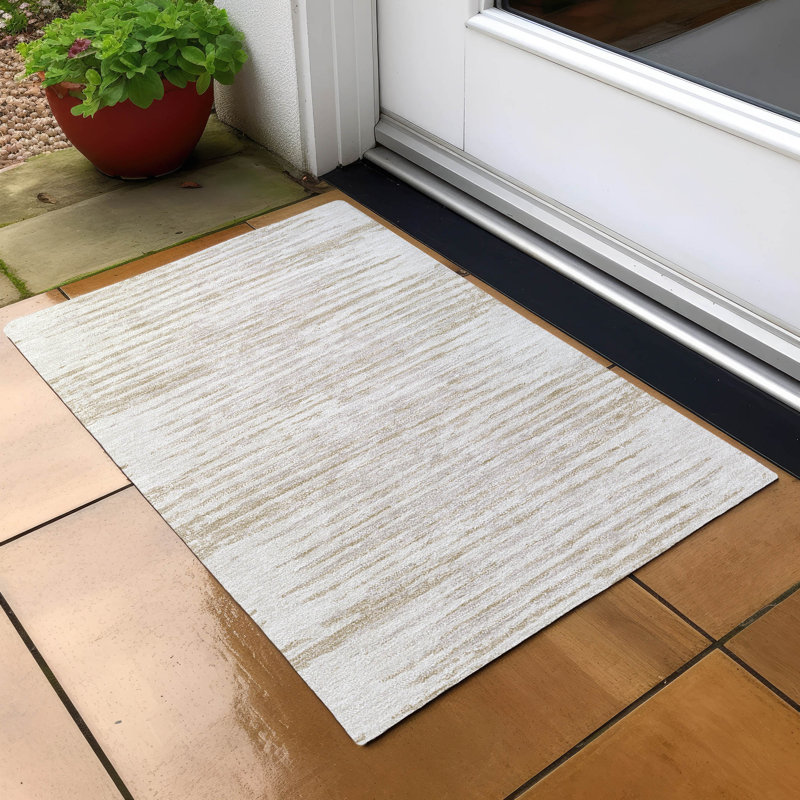 Malek Indoor/Outdoor Area Rug with Non-Slip Backing, Rectangle 1'8" x 2'6"