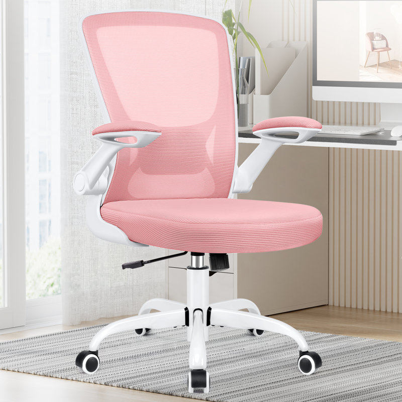 Chaise de bureau ergonomique en filet Office, Rose