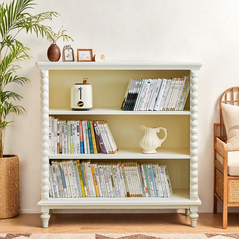 Bibliothèques rétro en bois massif noyer, (4 tablettes) H 53,9 po x l 29,9 po x P 15,7 po
