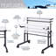 Bureau d'écriture à roulettes avec hauteur réglable et tablette mobile, blanc