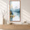 «Blue Gold Alpine Lake Ridge III - Blue Landscape», reproduction d'art sur toile encadrée