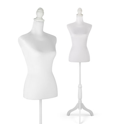 Mannequin de corps féminin à hauteur ajustable pour corps de mannequin avec trépied pour vêtements