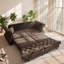 Canapé-lit convertible Chesterfield en velours, 213 cm (L) x 83 cm (P) x 88 cm (H)