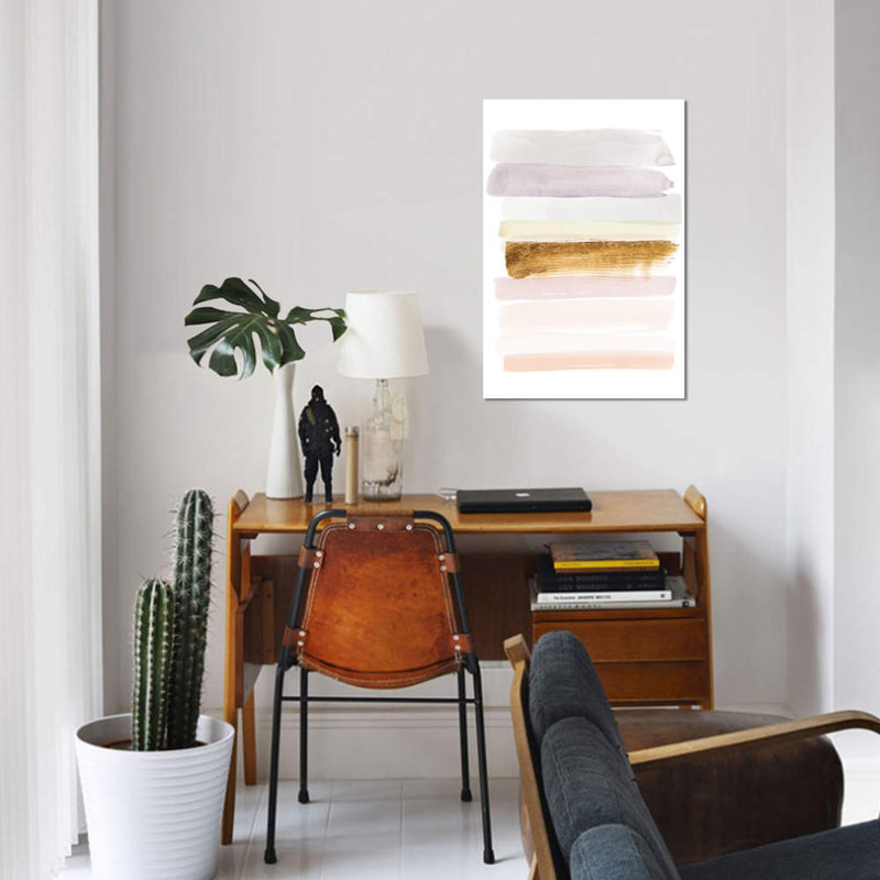 «Pastel Sweep I» par Grace Popp - Estampe numérique sur toile tendue avec châssis, H 12 po x l 8 po x P 0,75 po, Pas de tapis