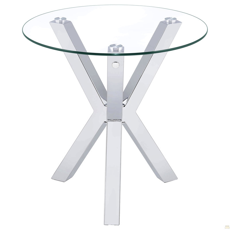 Table d'appoint Alexa Chrome, 23.25" H x 23.5" W x 23.5" D