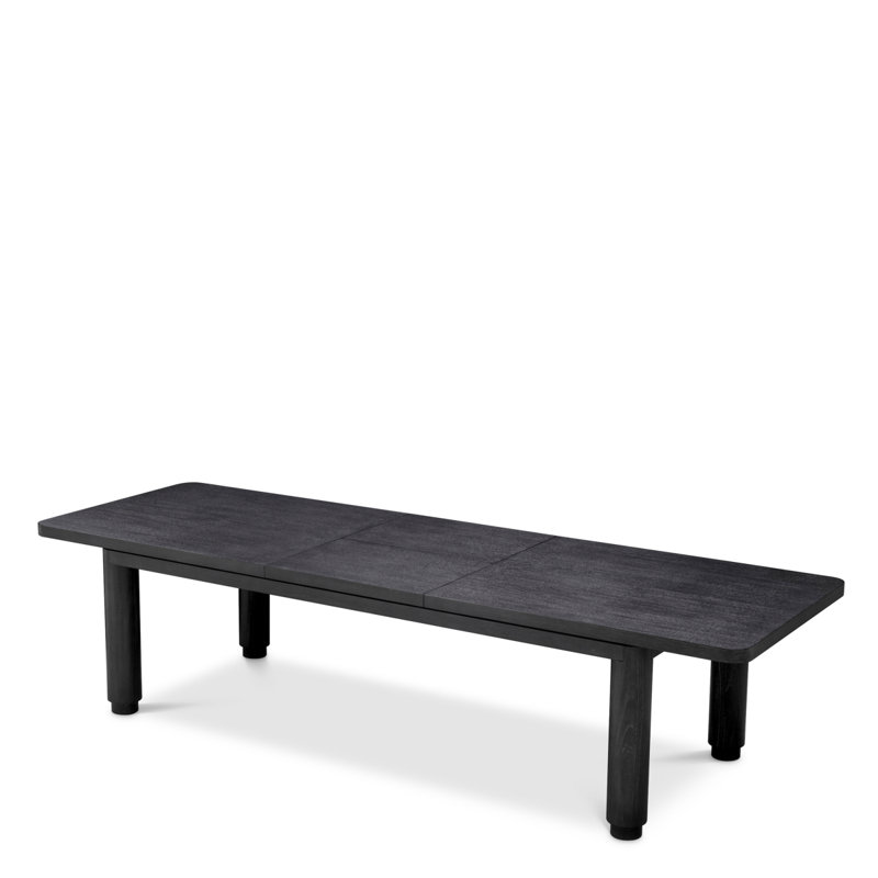 Dining Table, 31.5" H x 122.05" L x 39.37" W, Charcoal Gray Oak