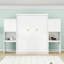 Grand lit escamotable avec bureau, coiffeuse et tablettes-731283709
