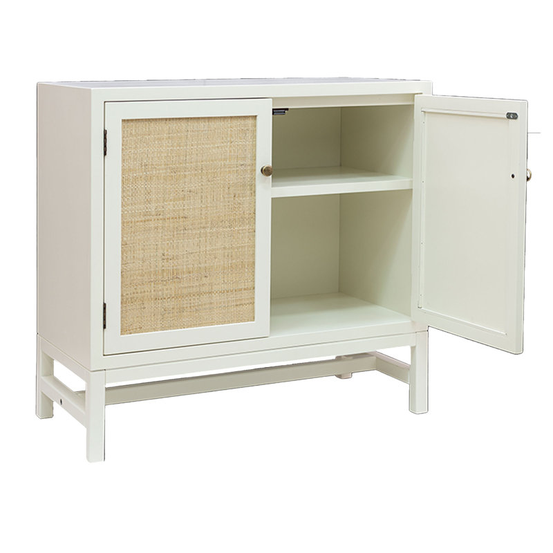 Armoire d'appoint à 2 portes de 29,5 po de hauteur Pepperdine, Blanc