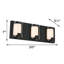 Mesa - Éclairage pour meuble-lavabo à DEL - 3 lumières - Noir-422317014-422317015