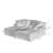 Normicore 70.9" W x 61.8" D x 33.9" H Corduroy Double Chaise Lounge-2143057681-2143057683