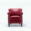 Fauteuil club Hadley - Similicuir - Rouge-136949156