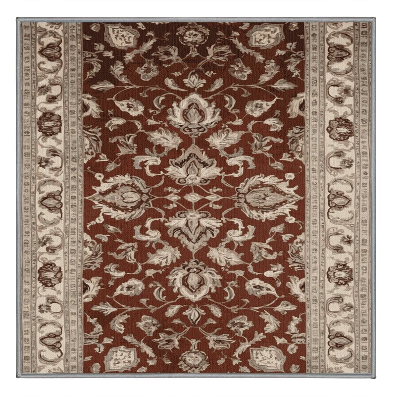 Tapis gris français lavable à la machine, Carré 4 pi