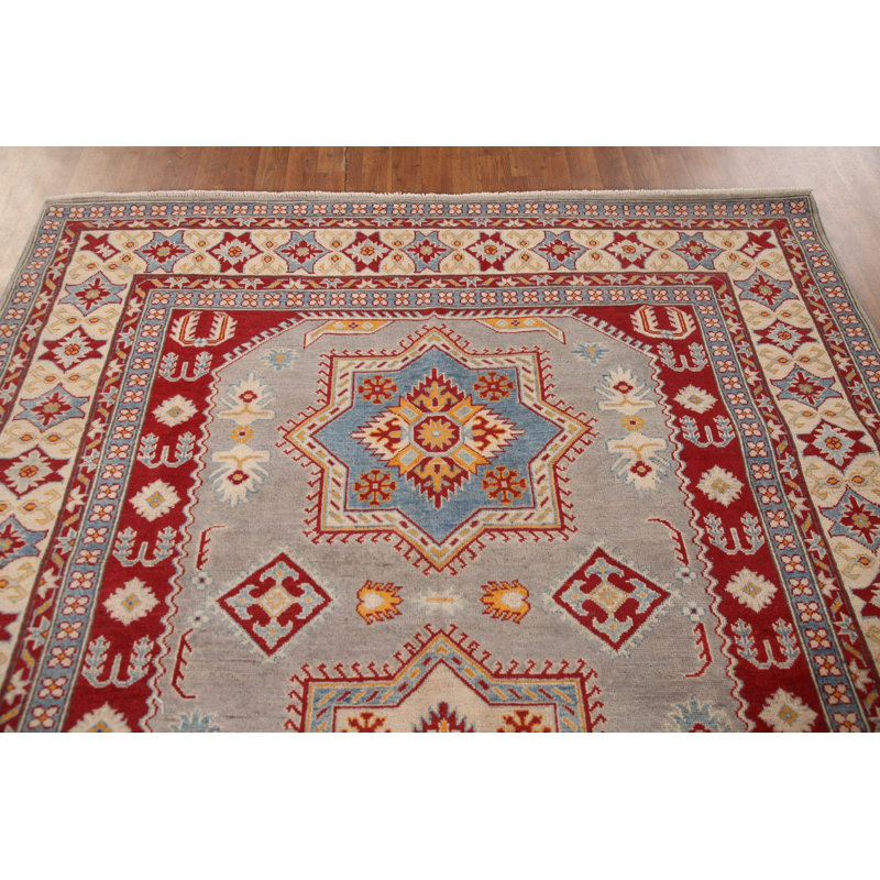Geometric Kazak Oriental Area Rug