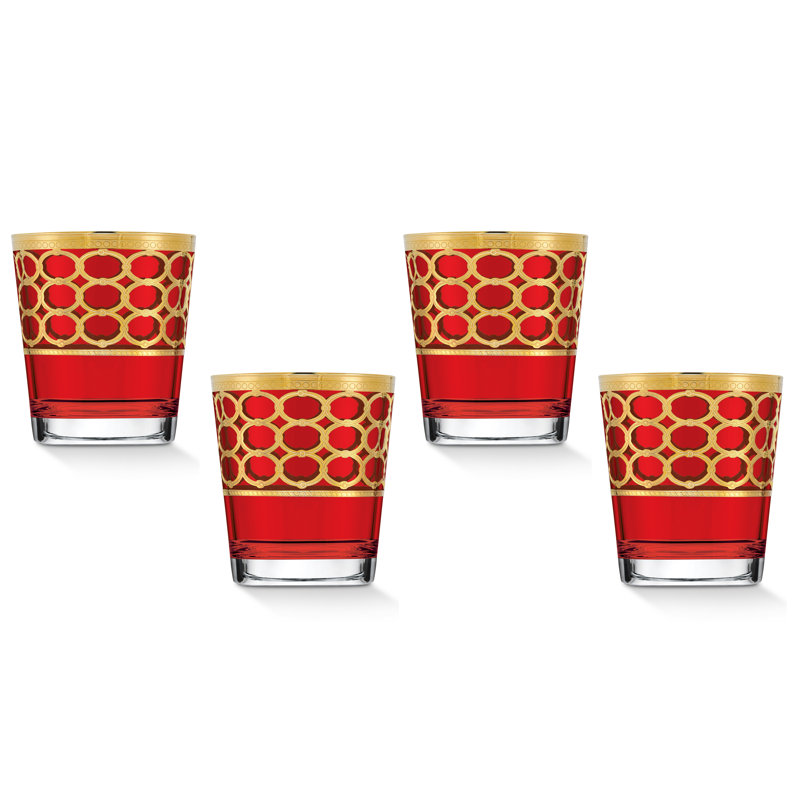 Ensemble de 4 bagues Lorel Home Trends, Rouge
