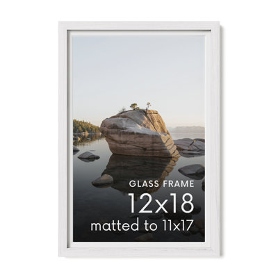 Cadre photo en bois massif avec verre
