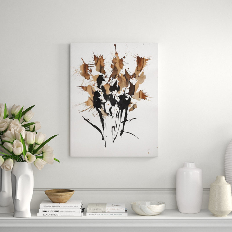 Sepia Florals IV Print by Paul Ngo, 31" H x 24" W x 1.5" D, Outdoor