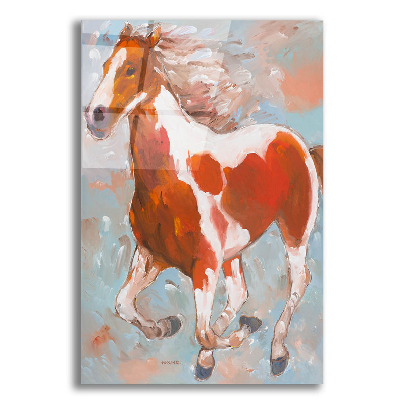 «Painted Horse» par Hooshang Khorasani, H 24 po x l 16 po x P 0,2 po