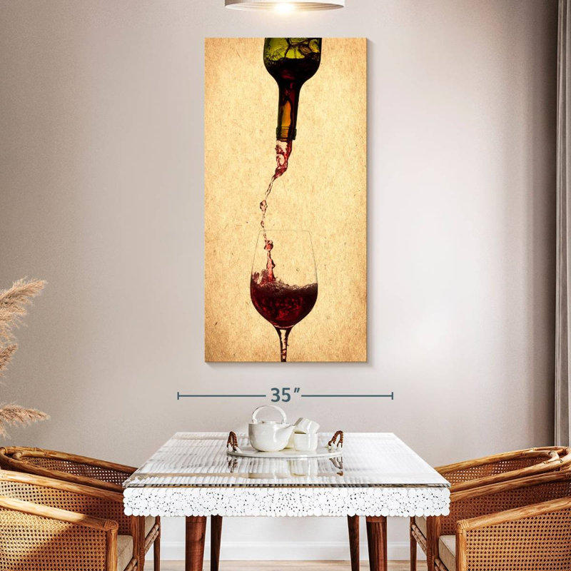 Pouring Wine Canvas Print, 54" H x 27" W x 1.25" D