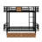 Twin XL Over Twin XL Metal Bunk Bed With MDF Board Guardrail And 2 Drawers-112787342