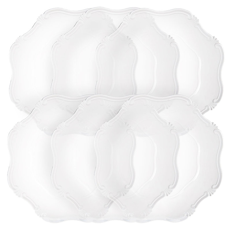 Ensemble de 6 assiettes en plastique Baroque