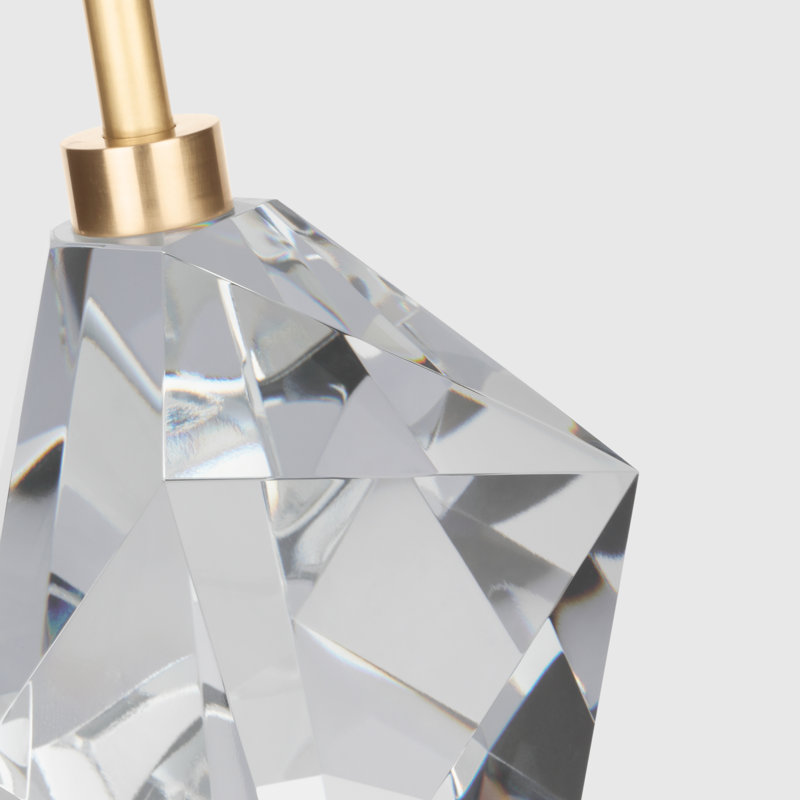 Halcyon Accent Cordless Table Lamp in Crystal with Linen Shade
