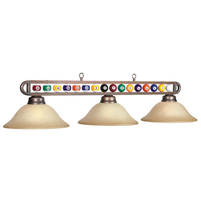 Brough 3 - Pool Table Billiard Ball Linear Pendant By RAM Game Room