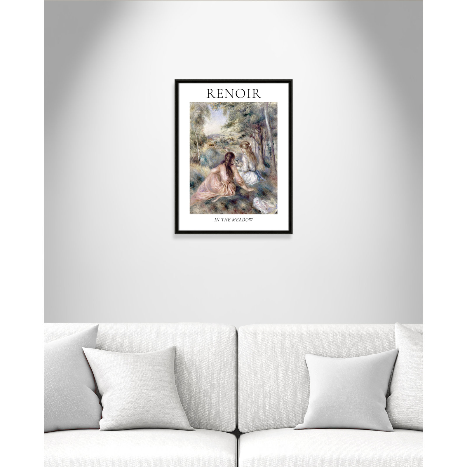 Old Masters Collection "In the Meadow" Print, Espresso Floater Frame, No, 25.5" H x 19.5" W x 2" D