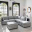 Canapé modulaire en chenille avec rangement