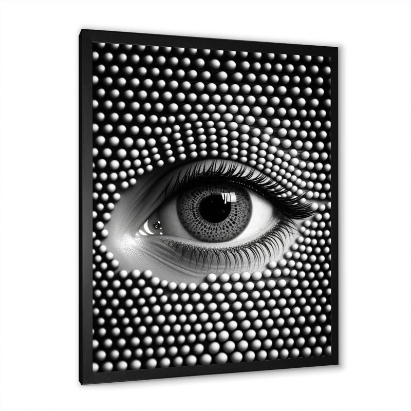 «Eye in Circular Infinity II», reproduction sur toile, Cadre photo noir, L 12 po x H 20 po