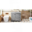 Meuble-lavabo gris 36 po avec lavabo en céramique, armoire de rangement abondante, 2 portes à fermeture douce et 5 tiroirs-14306277