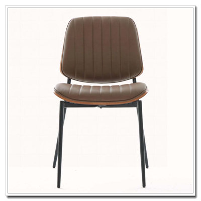 Chaise de salle à manger avec siège rembourré et pieds en métal réglables