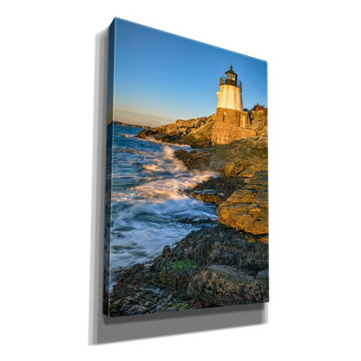 'Evening At Castle Hill Lighthouse' by Rick Berk Canvas Wall Art, 26" x 40"